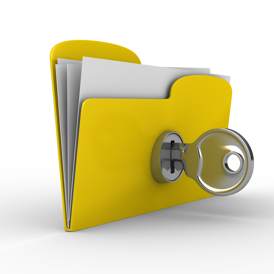 Folder with lock for privacy